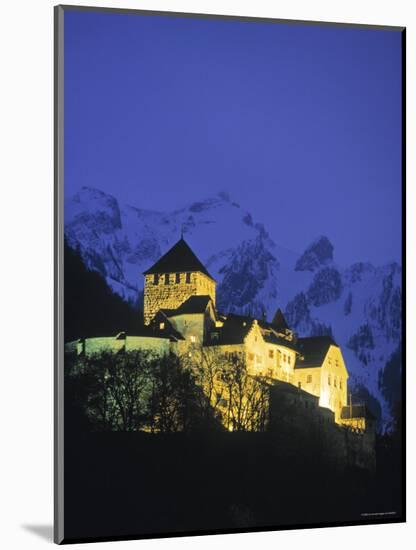 Castle at Vaduz, Liechtenstein-Walter Bibikow-Mounted Photographic Print