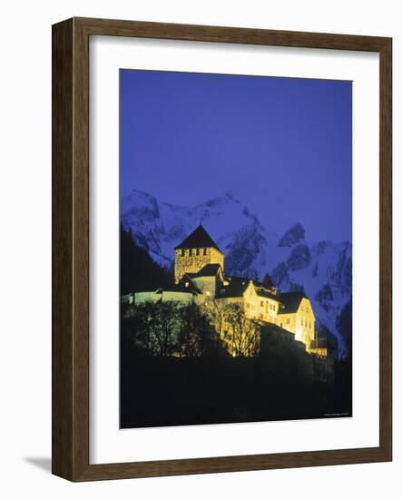Castle at Vaduz, Liechtenstein-Walter Bibikow-Framed Photographic Print