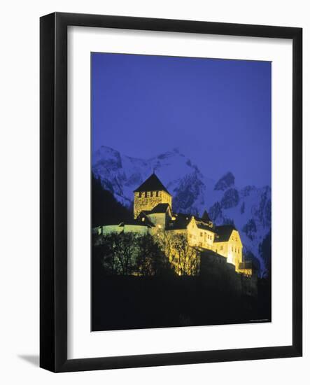Castle at Vaduz, Liechtenstein-Walter Bibikow-Framed Photographic Print