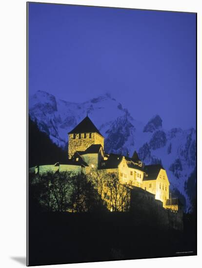 Castle at Vaduz, Liechtenstein-Walter Bibikow-Mounted Photographic Print