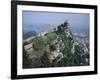 Castle Atop Mountain Peak, San Marino Republic-Gavin Hellier-Framed Photographic Print