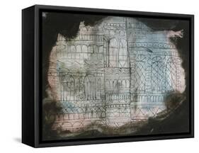 Castle Burning; Schloss in Flammen-Paul Klee-Framed Stretched Canvas