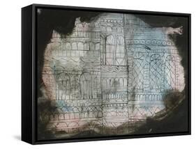 Castle Burning; Schloss in Flammen-Paul Klee-Framed Stretched Canvas