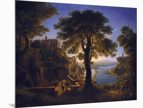 Castle by a river (Schloß am Strom). 1820-Karl Friedrich Schinkel-Mounted Giclee Print