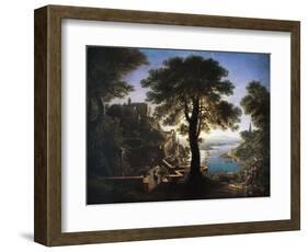 Castle by River, 1820-Karl Friedrich Schinkel-Framed Giclee Print