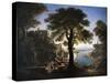 Castle by River, 1820-Karl Friedrich Schinkel-Stretched Canvas
