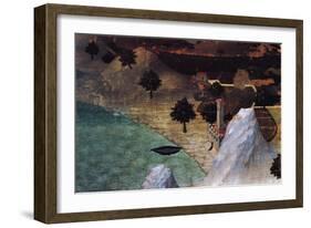 Castle by the Lake-Ambrogio Lorenzetti-Framed Premium Giclee Print