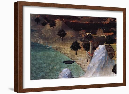 Castle by the Lake-Ambrogio Lorenzetti-Framed Giclee Print