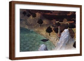 Castle by the Lake-Ambrogio Lorenzetti-Framed Giclee Print