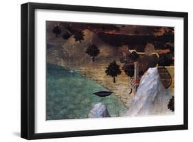 Castle by the Lake-Ambrogio Lorenzetti-Framed Giclee Print