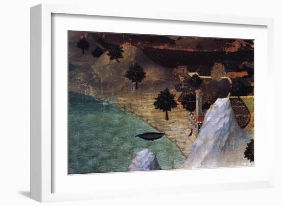 Castle by the Lake-Ambrogio Lorenzetti-Framed Giclee Print