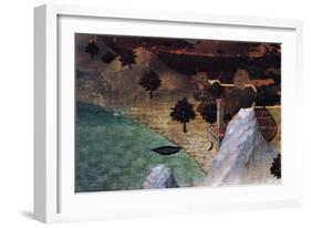 Castle by the Lake-Ambrogio Lorenzetti-Framed Giclee Print