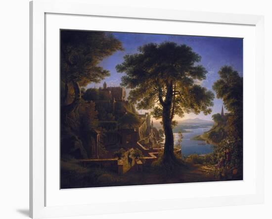 Castle by the River, 1820-Karl Friedrich Schinkel-Framed Giclee Print