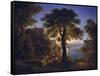 Castle by the River, 1820-Karl Friedrich Schinkel-Framed Stretched Canvas