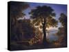 Castle by the River, 1820-Karl Friedrich Schinkel-Stretched Canvas