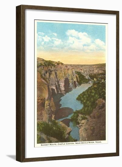 Castle Canyon, Devil's River, Texas-null-Framed Art Print