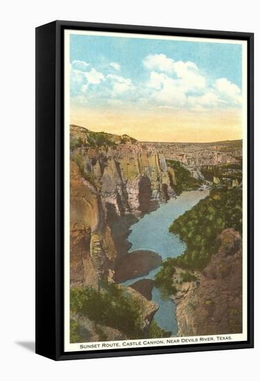 Castle Canyon, Devil's River, Texas-null-Framed Stretched Canvas