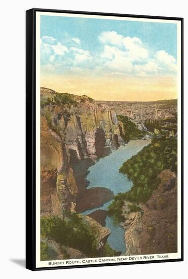 Castle Canyon, Devil's River, Texas-null-Framed Stretched Canvas