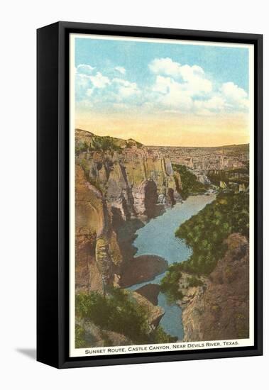 Castle Canyon, Devil's River, Texas-null-Framed Stretched Canvas