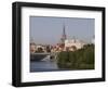 Castle, Cathedral and River Odra, Szczecin, West Pomerania, Poland, Europe-Rolf Richardson-Framed Photographic Print