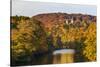 Castle Coch (Castell Coch) (The Red Castle) in autumn, Tongwynlais, Cardiff, Wales, United Kingdom,-Billy Stock-Stretched Canvas