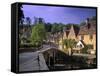 Castle Combe, The Cotswolds, Wiltshire, England-Rex Butcher-Framed Stretched Canvas