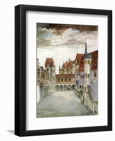 Castle Courtyard, Innsbruck, 16th Century-Albrecht Durer-Framed Premium Giclee Print