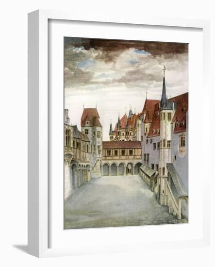 Castle Courtyard, Innsbruck, 16th Century-Albrecht Durer-Framed Giclee Print