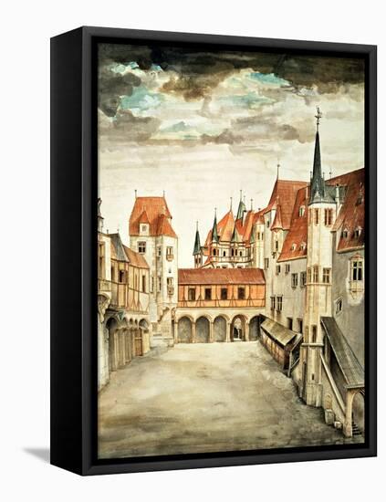 Castle Courtyard, Innsbruck (W/C)-Albrecht Dürer-Framed Stretched Canvas