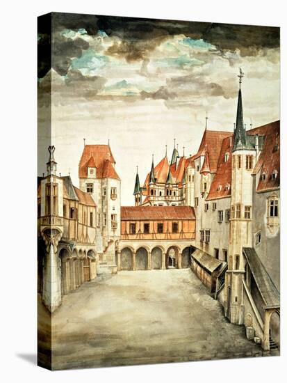 Castle Courtyard, Innsbruck (W/C)-Albrecht Dürer-Stretched Canvas