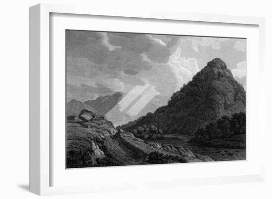 Castle Crag and Bowder Stone, Lake District-J Farington-Framed Art Print