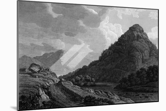 Castle Crag and Bowder Stone, Lake District-J Farington-Mounted Art Print