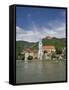 Castle, Danube River, Durnstein, Wachau Valley, Austria-Jim Engelbrecht-Framed Stretched Canvas