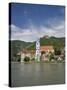 Castle, Danube River, Durnstein, Wachau Valley, Austria-Jim Engelbrecht-Stretched Canvas