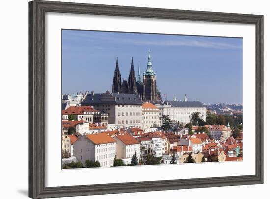 Castle District Hradcany with St. Vitus Cathedral and Royal Palace Seen from Petrin Hill-Markus-Framed Photographic Print