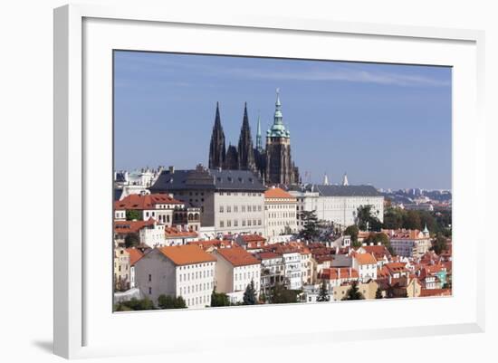 Castle District Hradcany with St. Vitus Cathedral and Royal Palace Seen from Petrin Hill-Markus-Framed Photographic Print