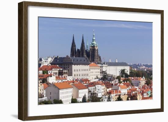 Castle District Hradcany with St. Vitus Cathedral and Royal Palace Seen from Petrin Hill-Markus-Framed Photographic Print