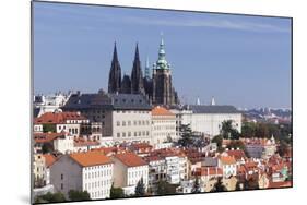 Castle District Hradcany with St. Vitus Cathedral and Royal Palace Seen from Petrin Hill-Markus-Mounted Photographic Print