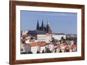 Castle District Hradcany with St. Vitus Cathedral and Royal Palace Seen from Petrin Hill-Markus-Framed Photographic Print