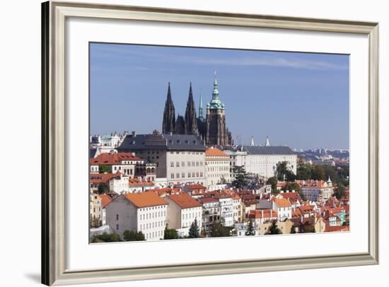 Castle District Hradcany with St. Vitus Cathedral and Royal Palace Seen from Petrin Hill-Markus-Framed Photographic Print