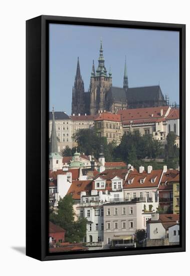 Castle District with St. Vitus Cathedral-Angelo-Framed Stretched Canvas