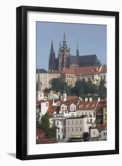 Castle District with St. Vitus Cathedral-Angelo-Framed Photographic Print