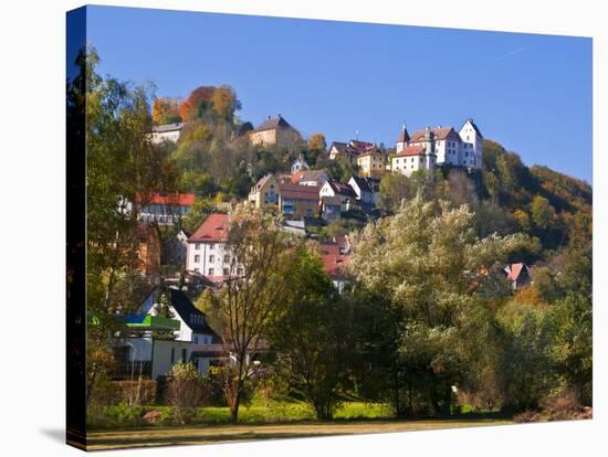 Castle Egloffstein in the Franconian Switzerland, Franconia, Bavaria, Germany. Europe-Michael Runkel-Stretched Canvas