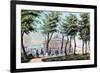 Castle Garden from the Battery, New York, 1848-Currier & Ives-Framed Giclee Print