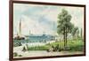 Castle Garden (View of Battery Park from South Ferry to Castle Garden) C.1886 (Embossed Litho)-Andrew Melrose-Framed Giclee Print