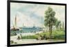 Castle Garden (View of Battery Park from South Ferry to Castle Garden) C.1886 (Embossed Litho)-Andrew Melrose-Framed Giclee Print