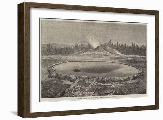 Castle Geyser and Hot Spring, Montana, North America-null-Framed Giclee Print