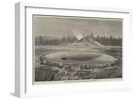 Castle Geyser and Hot Spring, Montana, North America-null-Framed Giclee Print