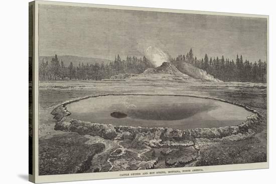 Castle Geyser and Hot Spring, Montana, North America-null-Stretched Canvas