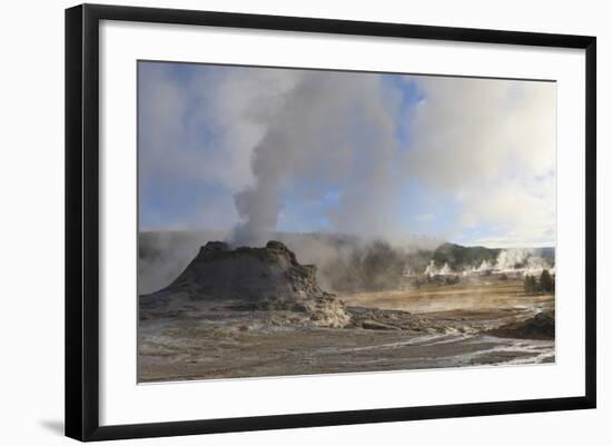 Castle Geyser and Steamy Surrounds, Upper Geyser Basin, Yellowstone National Park, Wyoming, Usa-Eleanor Scriven-Framed Photographic Print